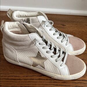 Vintage Havana - Women's blush taupe star Axel Hi Top Sneaker Sz 9